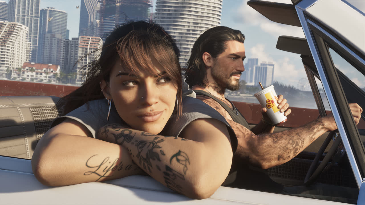 Imagen de GTA VI presentada primero en horizontal y después en vertical